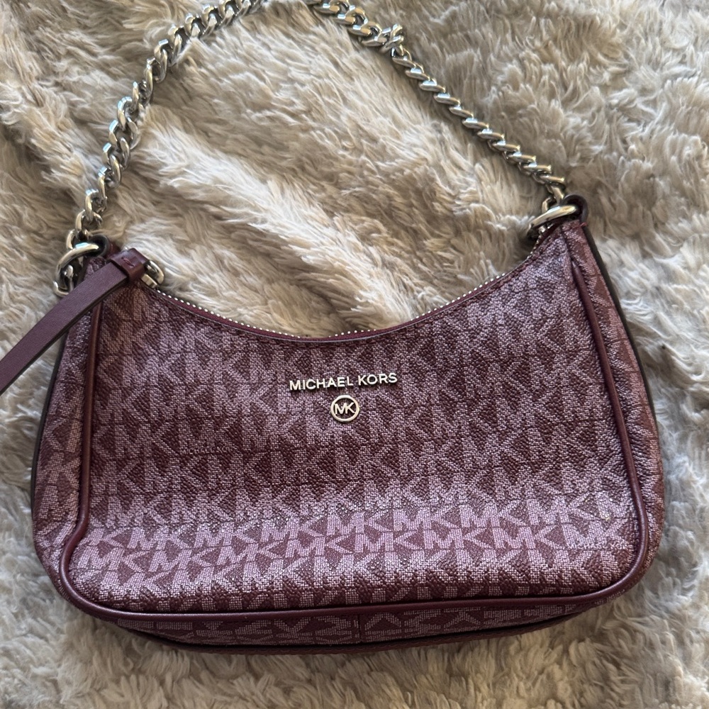 Michael Kors Mauve Monogram Shoulder Bag